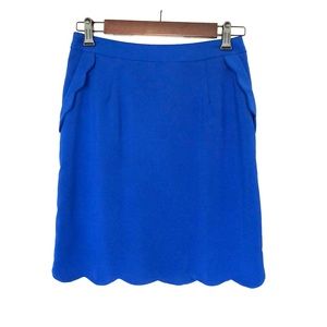 XS Royal Blue Scalloped Edge Skirt